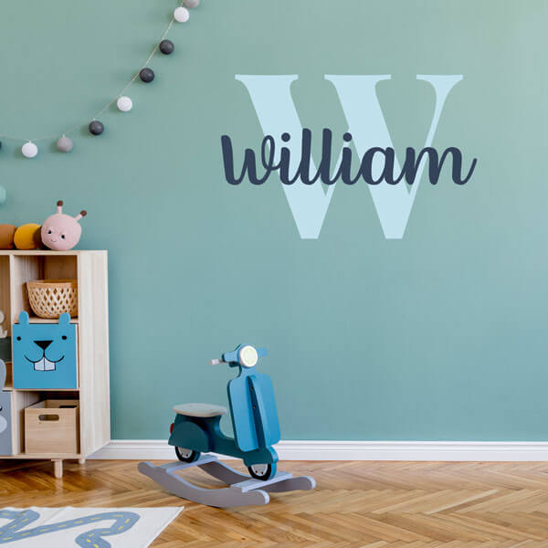 Name Wall Decal in a Child's Bedroom