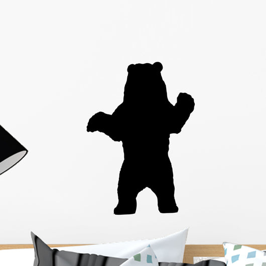 Realistic Black Bear Silhouette Wall Decal