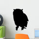 Black Realistic Owl Silhouette Wall Decal