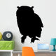 Black Realistic Owl Silhouette Wall Decal