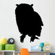 Black Realistic Owl Silhouette Wall Decal