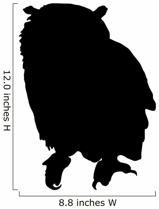 Black Realistic Owl Silhouette Wall Decal