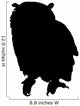 Black Realistic Owl Silhouette Wall Decal