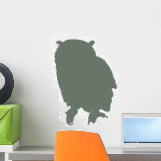 Green Owl Wall Decal