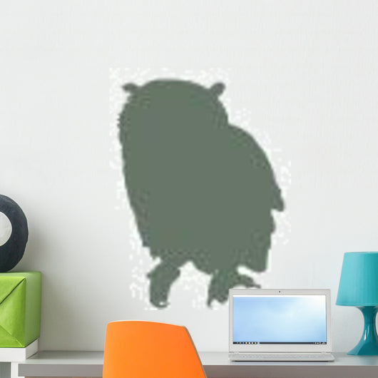 Green Owl Wall Decal