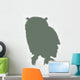 Green Owl Wall Decal