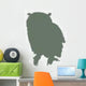 Green Owl Wall Decal