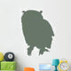 Green Owl Wall Decal