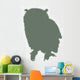 Green Owl Wall Decal