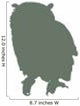 Green Owl Wall Decal