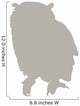 Tan Owl Wall Decal