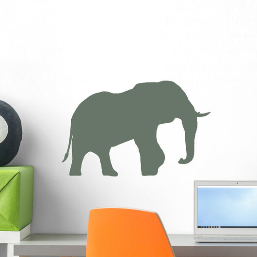 Olive Green Elephant Wall Decal