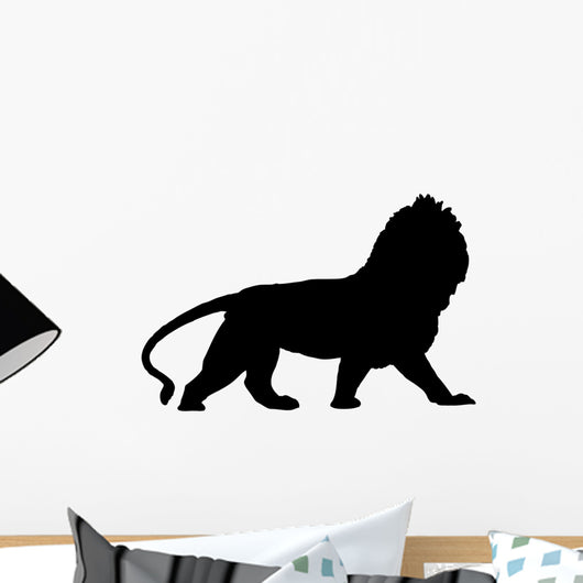 Black Regal Male Lion Wall Decal