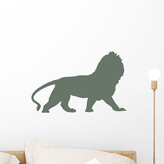 Green Regal Male Lion Wall Decal