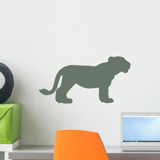 Green Lion Cub Wall Decal