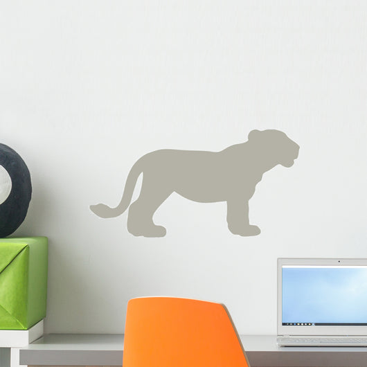 Animal Silhouette Lioness Tan Wall Decal