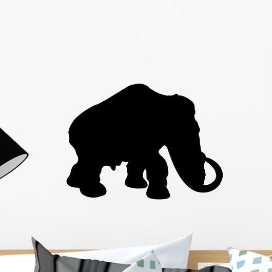 Black Woolly Mammoth Wall Decal