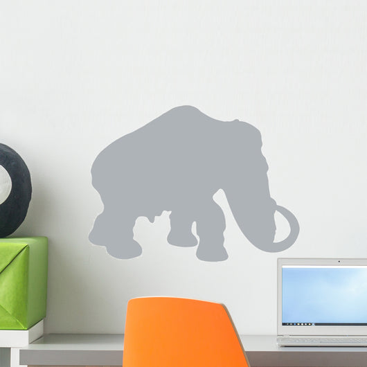 Grey Woolly Mammoth Wall Decal