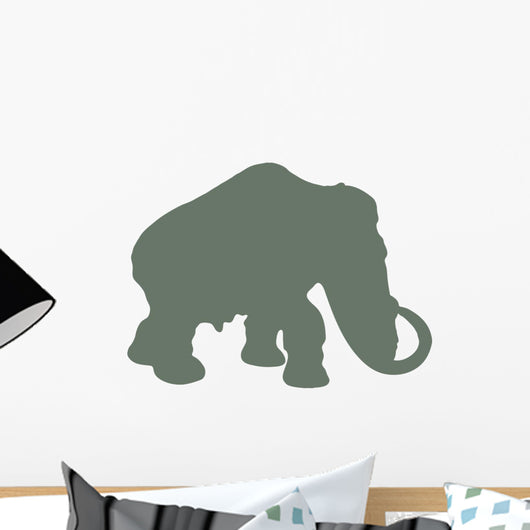 Green Woolly Mammoth Wall Decal