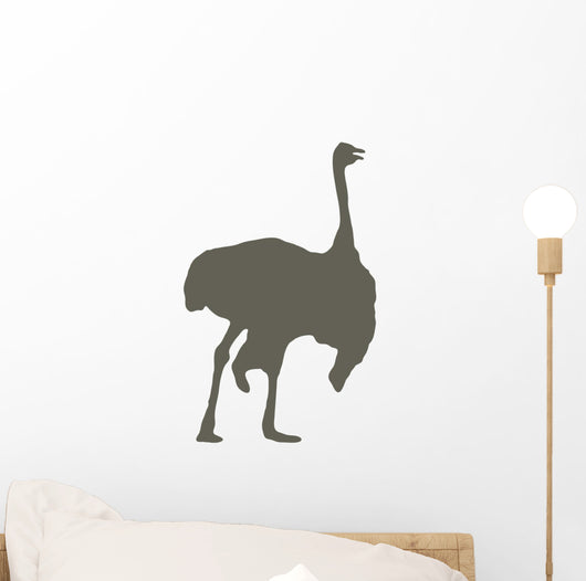 Brown Male Ostrich Wall Decal