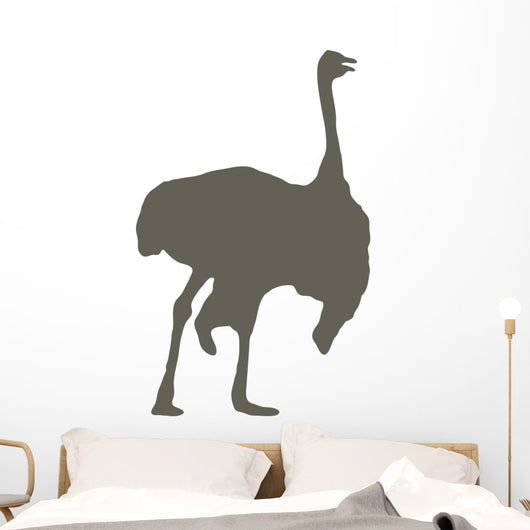 Brown Male Ostrich Wall Decal