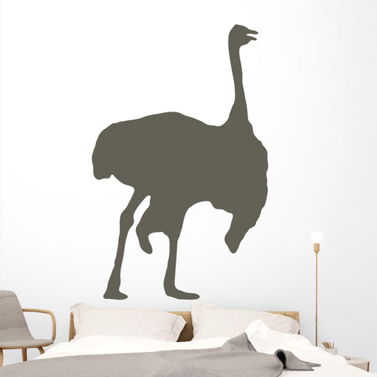 Brown Male Ostrich Wall Decal