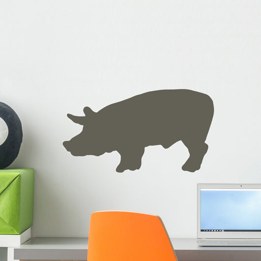 Brown Pig Wall Decal