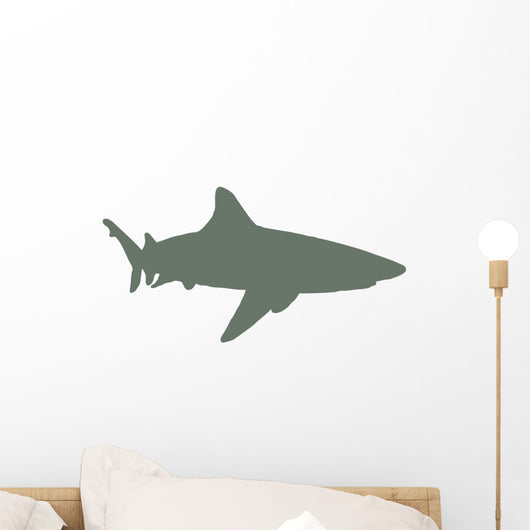 Olive Green Shark Wall Decal
