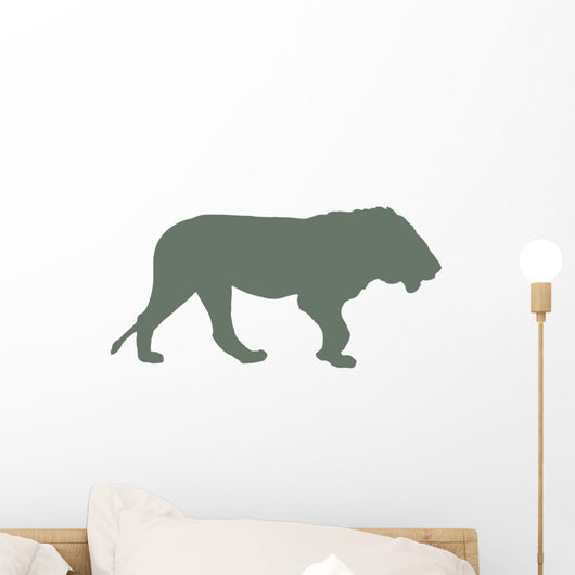 Green Male Lion Wall Decal