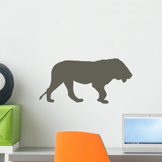 Male Lion Brown Wall Decal