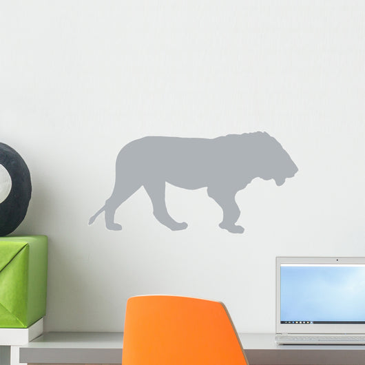 Grey Male Lion Wall Decal