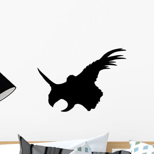 Black Pentaceratops Head Silhouette Wall Decal