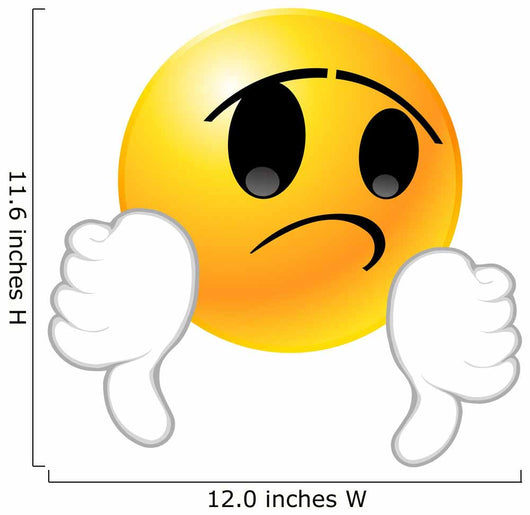 Thumbs-down Emoticon Smiley Face Wall Decal