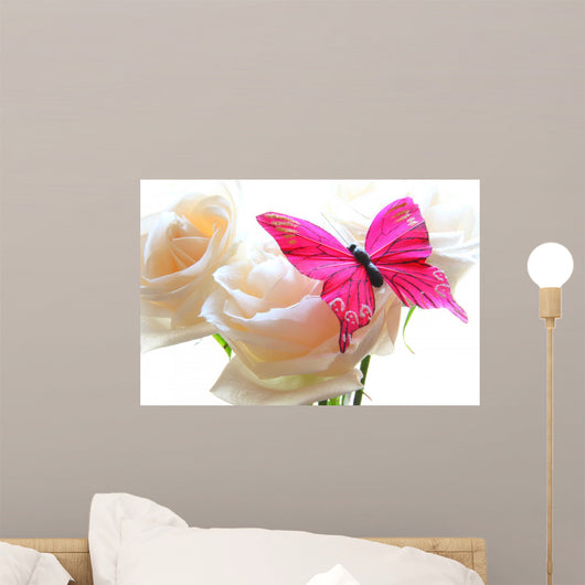 Roses and Butterfly Wall Decal