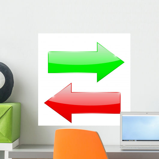 Green Arrow Red Arrow Wall Decal