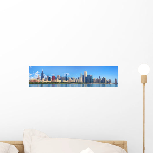 Lake Michigan Chicago Skyline Wall Decal Panoramic Wall Decal
