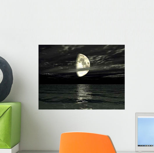 Moonlight Reflecting Sea Wall Decal