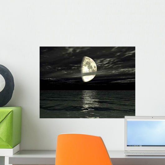 Moonlight Reflecting Sea Wall Decal