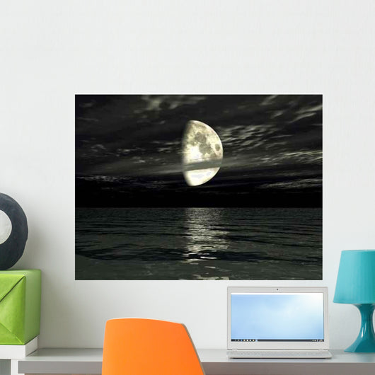Moonlight Reflecting Sea Wall Decal