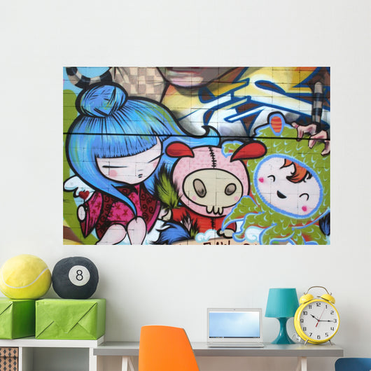 Dibujo Manga Uraban Graffiti Wall Decal
