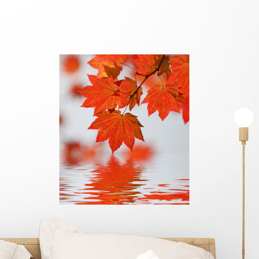 Wine Maple Leaf Abstract Wall Decal
