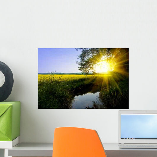 Bright Low Sun Yellow Wall Decal