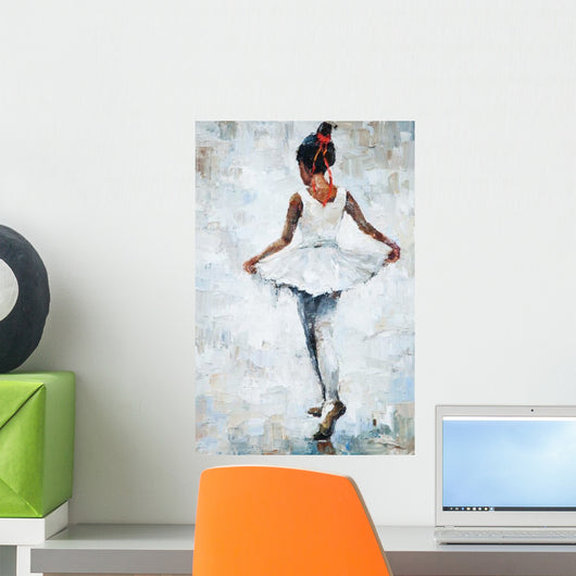 Oil Painting Girl Ballerina Wall Decal