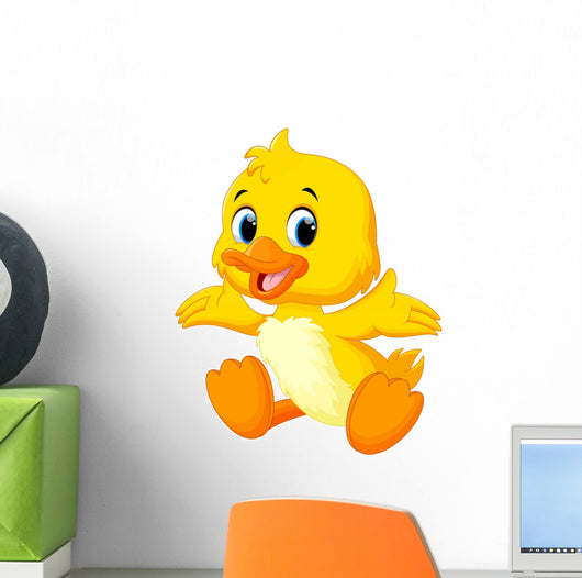 Cute Baby Duck Lifted Wall Decal