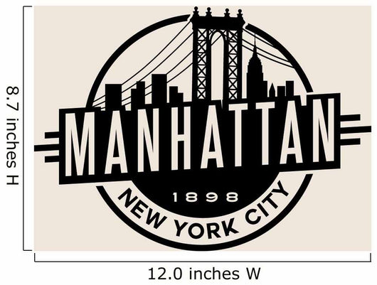 Manhattan Emblem NYC Wall Decal