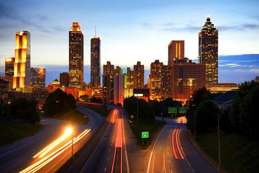 Atlanta Skyline Night Georgia Wall Decal