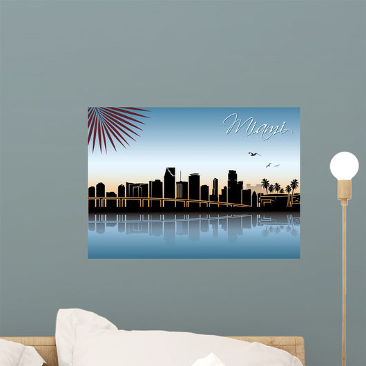 Miami Skyline Wall Decal