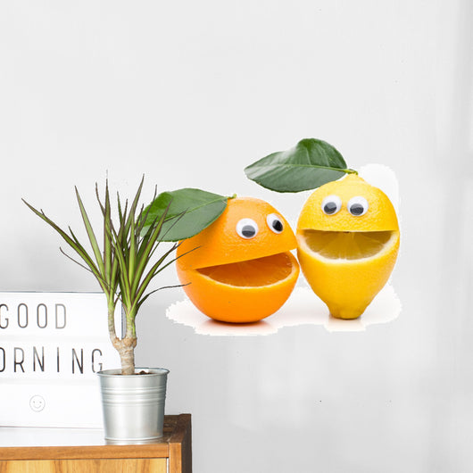 Laughing Orange and Lemon Wall Decal