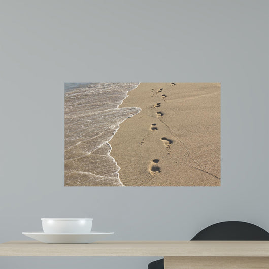 Fussabdr Cke im Sand Wall Decal