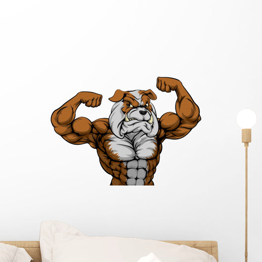 Bulldog Mascot Wall Decal